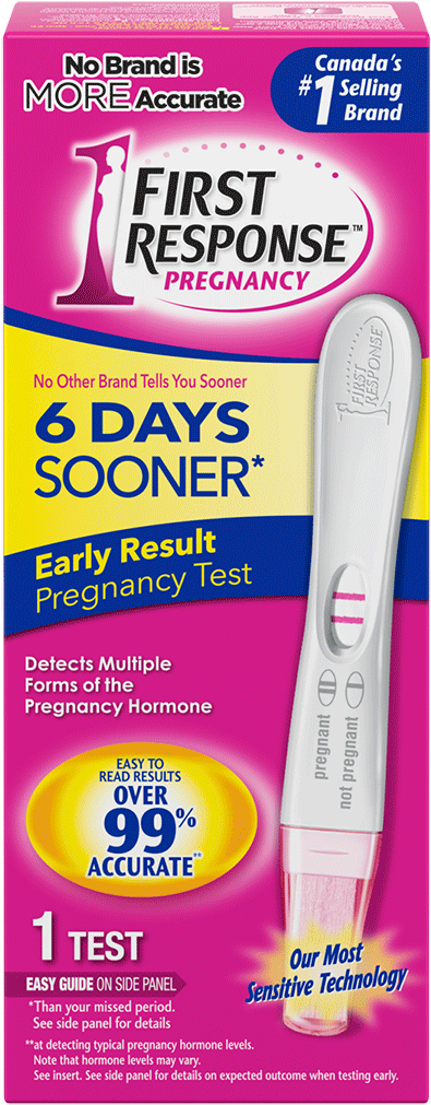 First Response Early Pregnancy Test Packaging PNG image