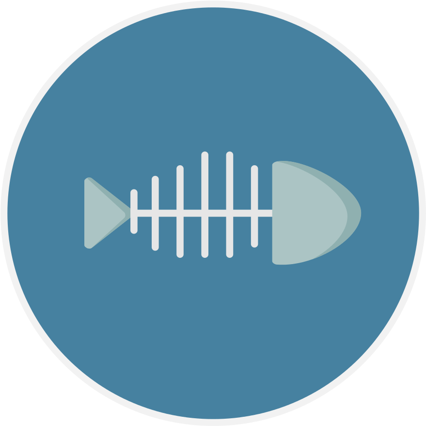 Fish Bone Icon Graphic PNG image