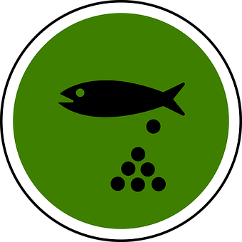 Fish Icon Green Background PNG image