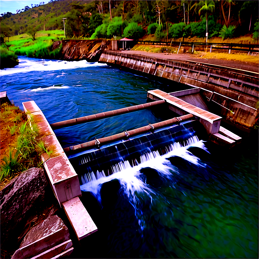 Fish Ladder At River Dam Png Vub PNG image