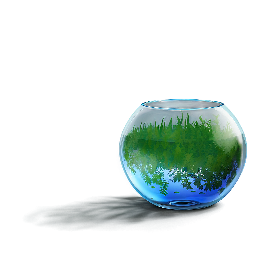 Fishbowl With Algae Png 76 PNG image