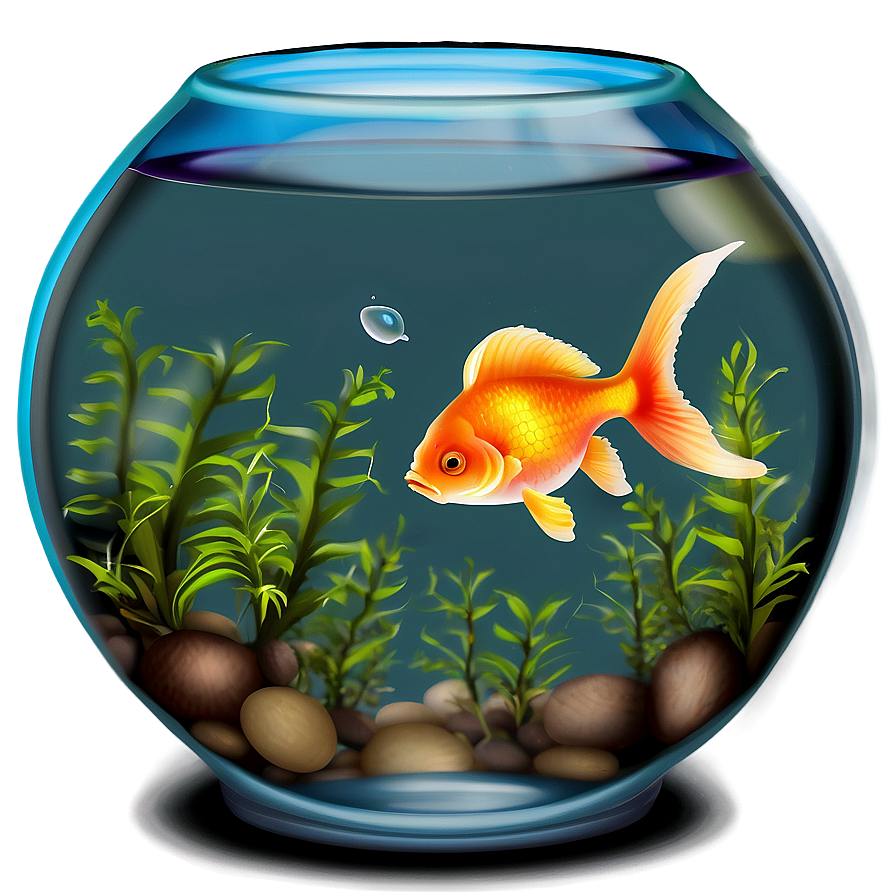 Fishbowl With Goldfish Png Etg PNG image