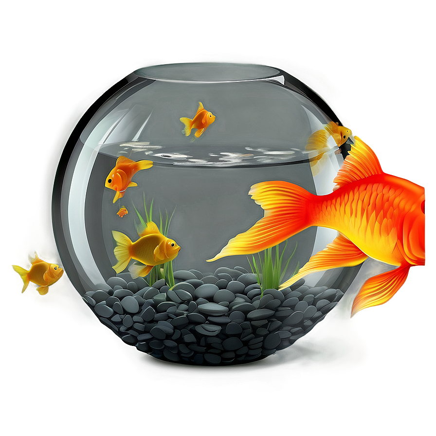 Fishbowl With Goldfish Png Vfw86 PNG image