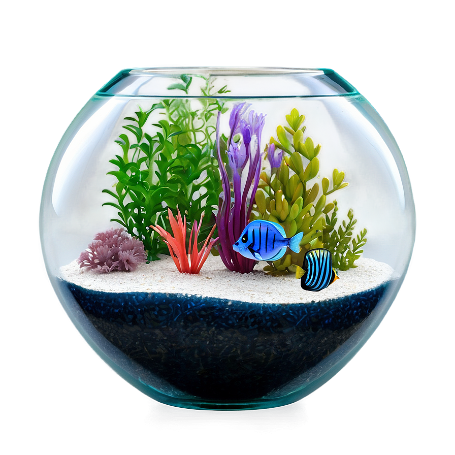 Fishbowl With Sea Plants Png 2 PNG image