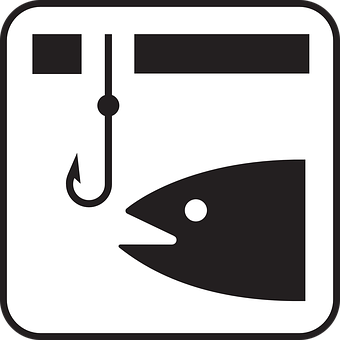 Fishing Hookand Fish Icon PNG image