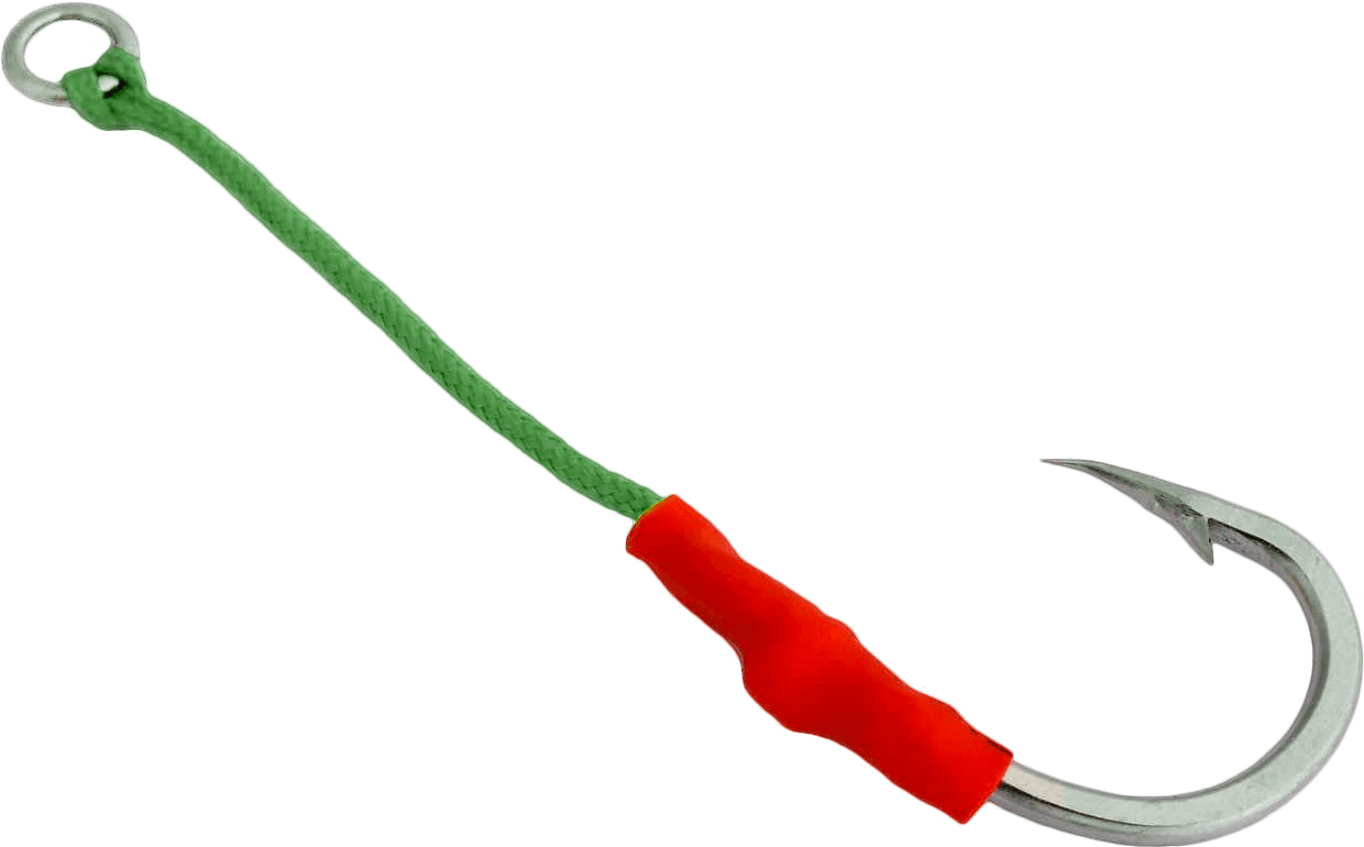 Fishing Hookwith Green Lineand Red Handle.png PNG image