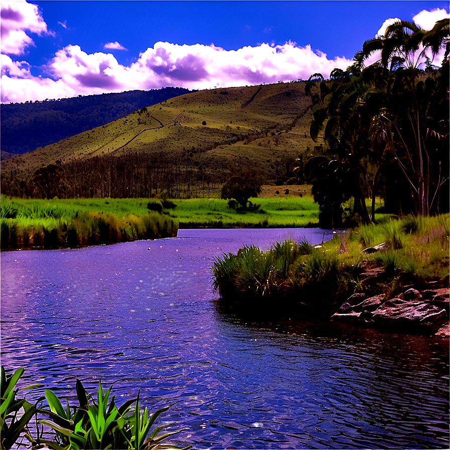 Fishing Spot Near Rural Dam Png Vyj66 PNG image