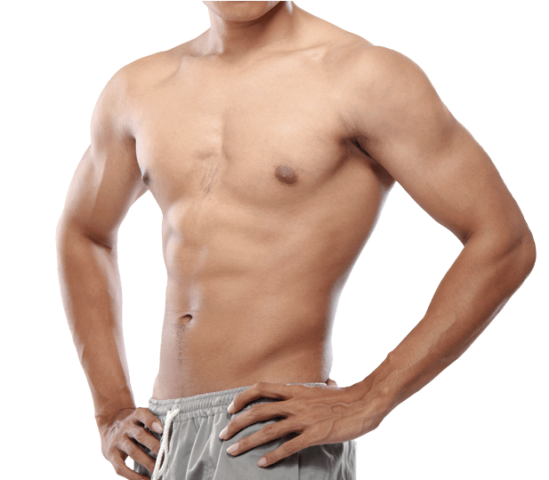 Fit Male Torso Showing Abs PNG image