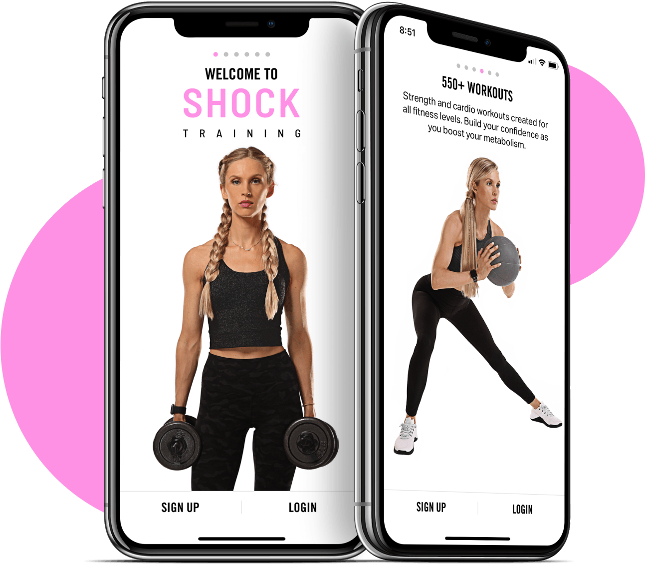 Fitness App Promotion Shock Training PNG image