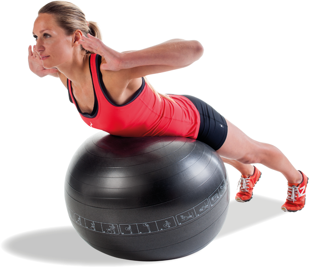 Fitness Ball Core Workout PNG image