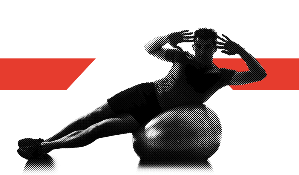 Fitness Ball Workout Silhouette PNG image