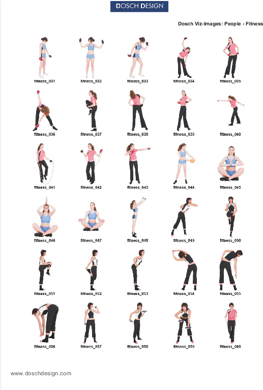 Fitness Exercise Vector Illustrations Collection PNG image