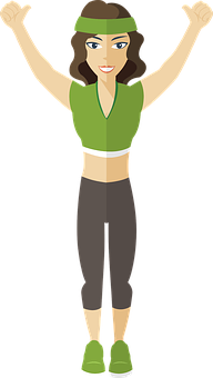 Fitness Instructor Cartoon Character PNG image