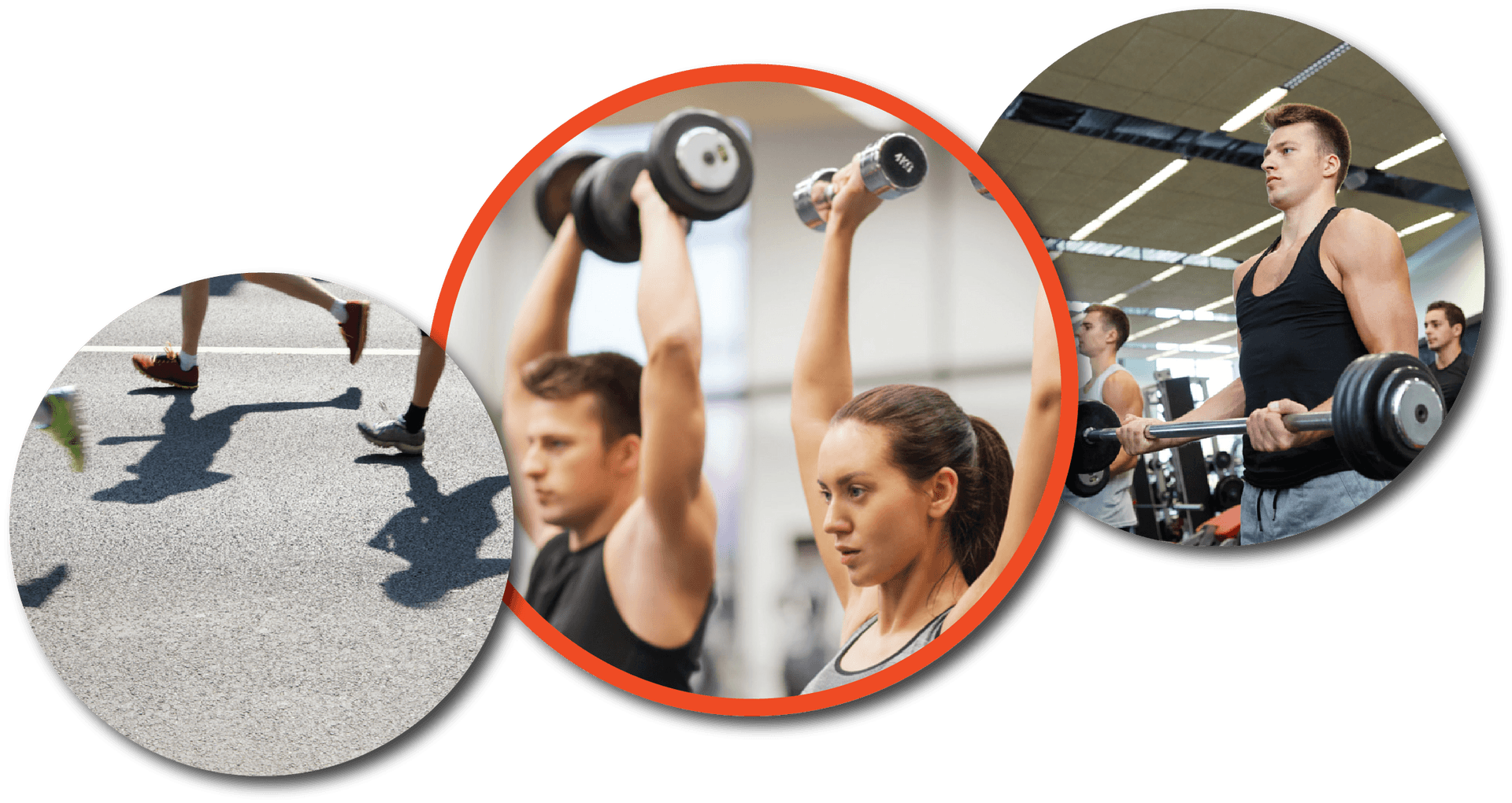 Fitness Training Collage PNG image