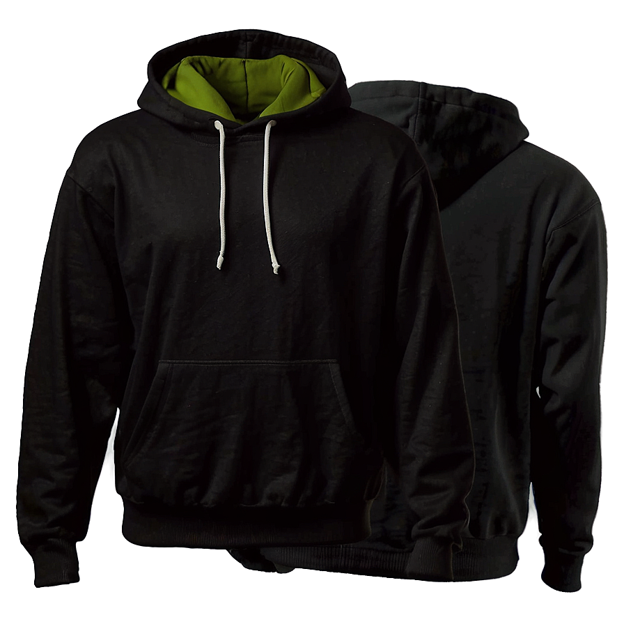 Fitted Black Hoodie Png 05252024 PNG image