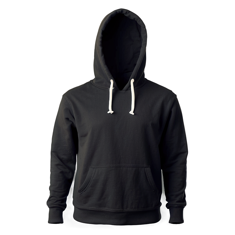Fitted Black Hoodie Png Sro52 PNG image