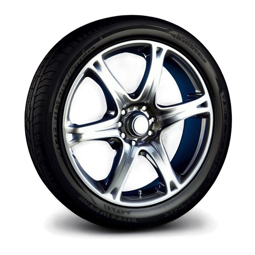 Five-spoke Car Wheel Png Djf PNG image