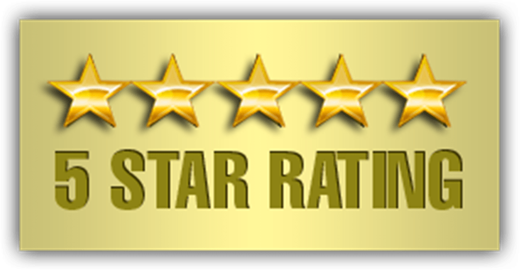 Five Star Rating Golden Graphic PNG image