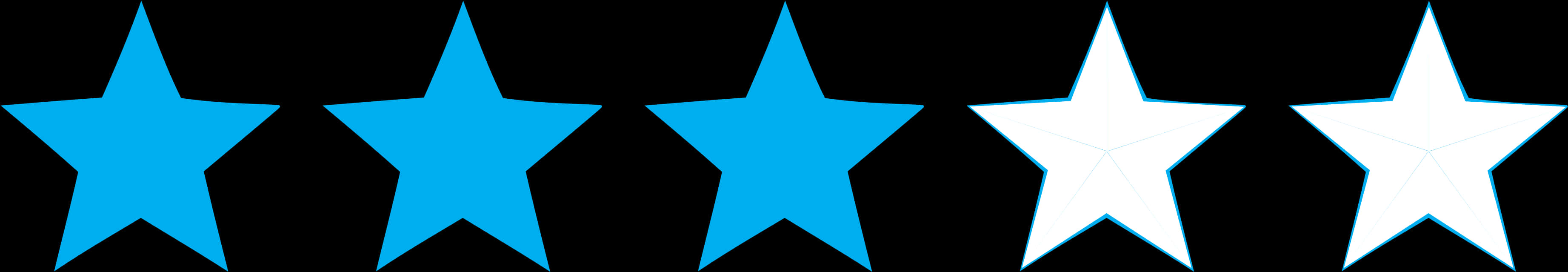 Five Star Rating Gradient PNG image