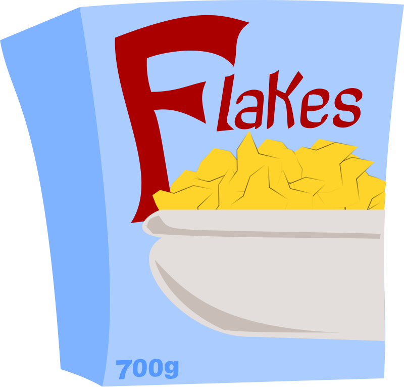 Flakes Cereal Box Graphic PNG image
