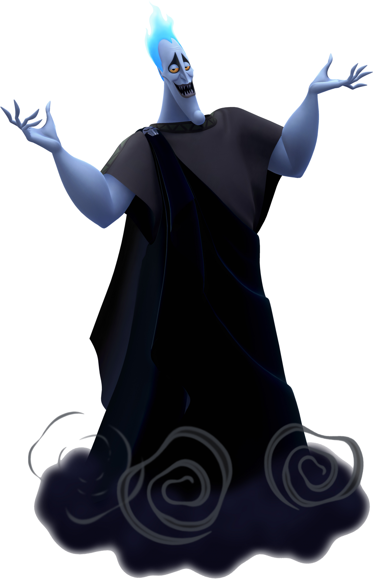 Flamboyant Blue Flame Character PNG image