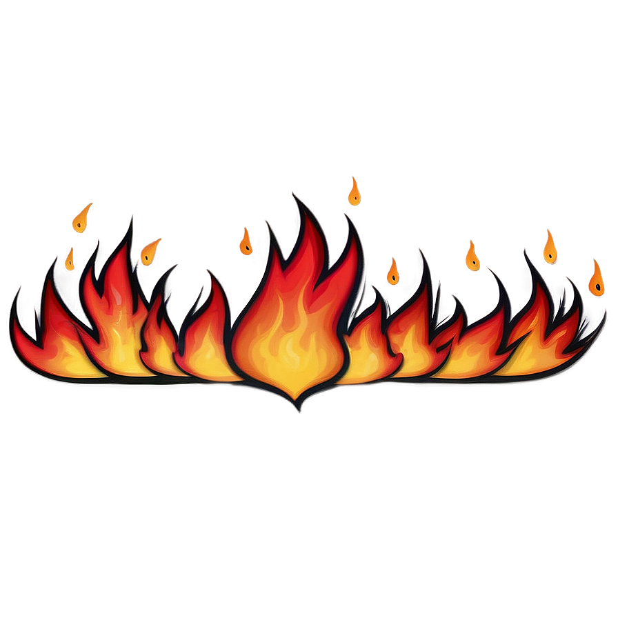 Flame Border C PNG image