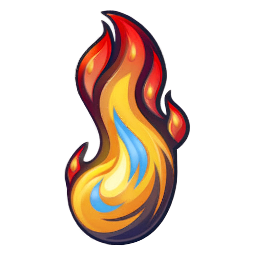 Flame Emoji Art Png 91 PNG image