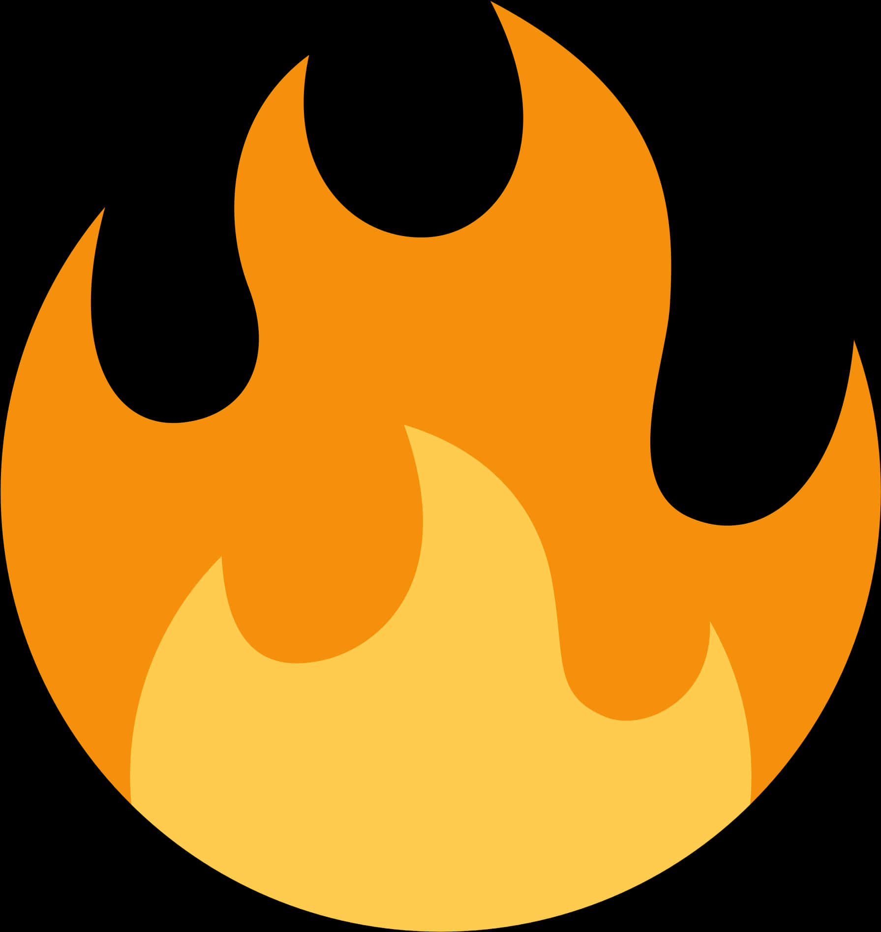 Flame Emoji Graphic PNG image