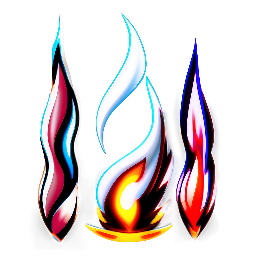 Flame Icon Set Png Wck PNG image