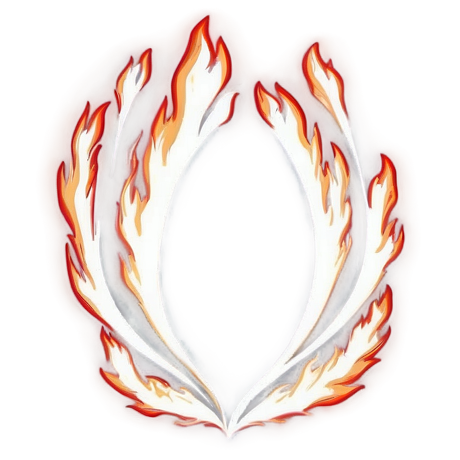 Flame Stroke Border Png Ddn85 PNG image