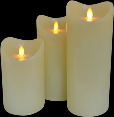 Flameless L E D Candles Set PNG image