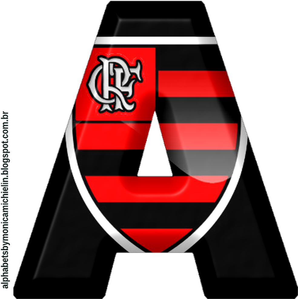 Flamengo Letter A Stylized Logo PNG image
