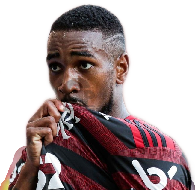 Flamengo Player Contemplative Pose PNG image