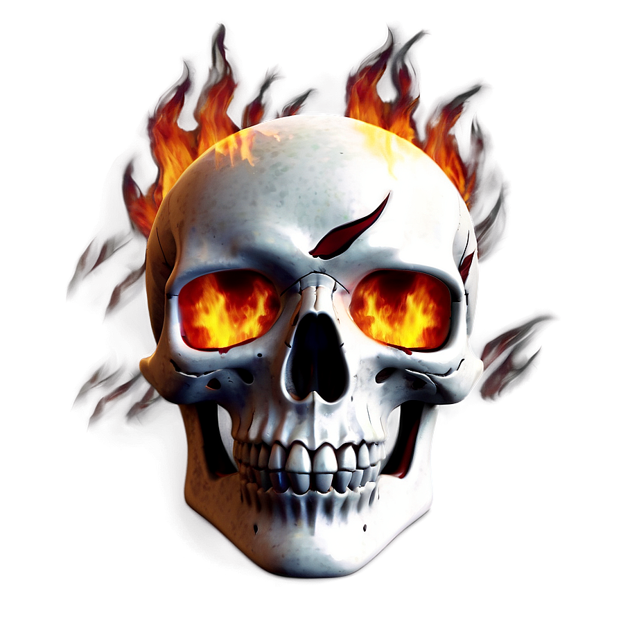 Flames Skull Face Image Png Eop PNG image