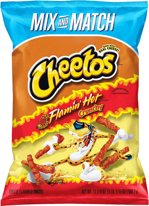 Flamin Hot Crunchy Cheetos Package PNG image