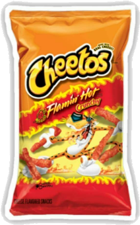 Flamin Hot Crunchy Cheetos Package PNG image