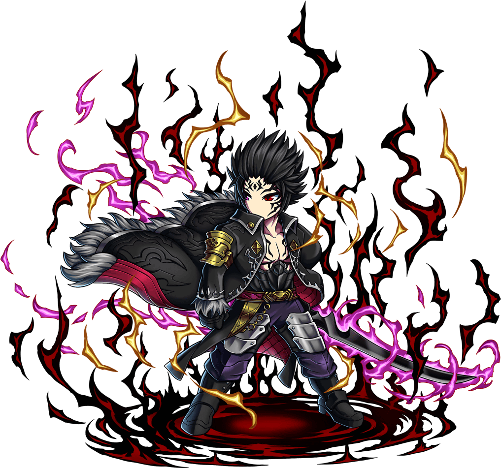 Flaming Anime Character Art PNG image