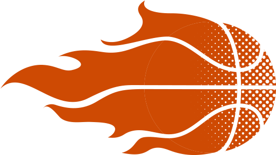 Flaming_ Basketball_ Logo PNG image