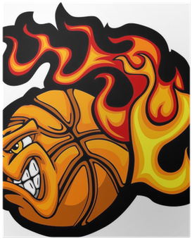 Flaming_ Basketball_ Tiger_ Logo PNG image