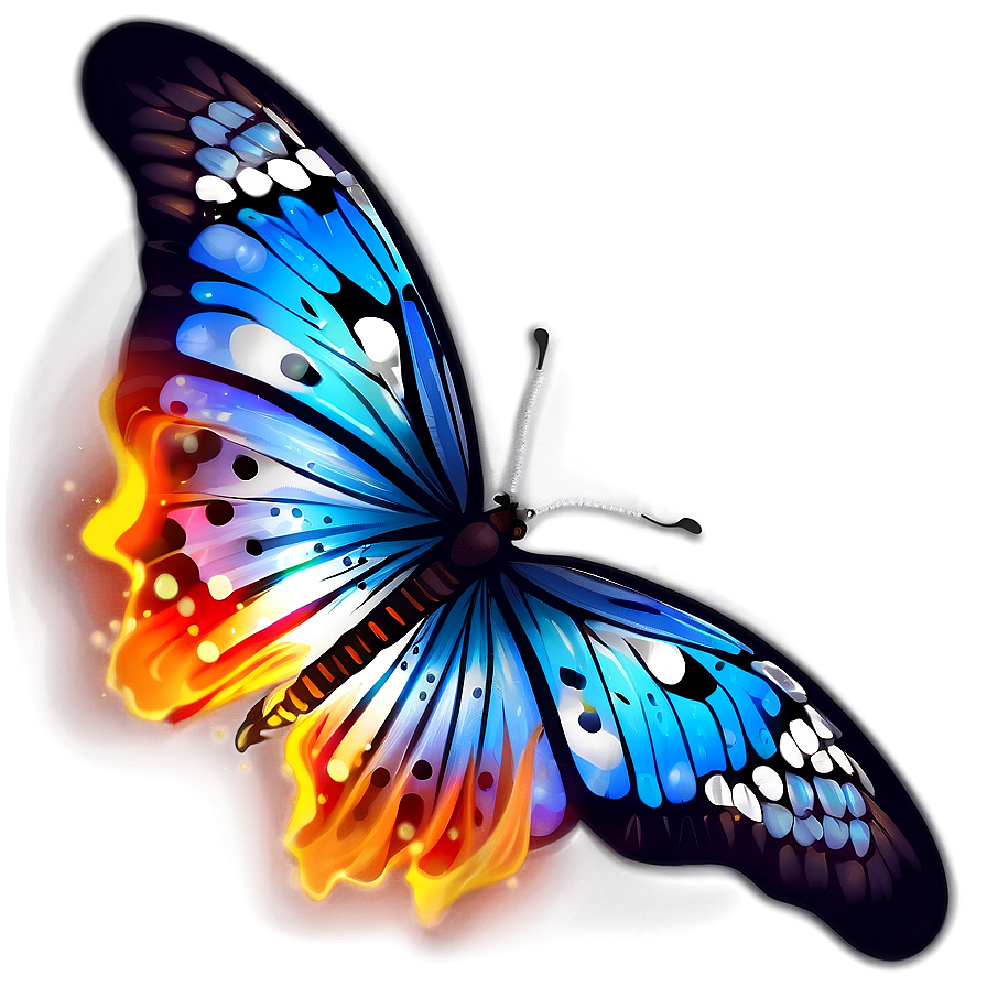 Flaming Butterfly Png Tuq PNG image