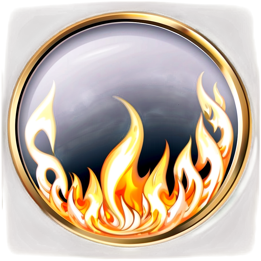 Flaming Circle Emblem Png 06272024 PNG image