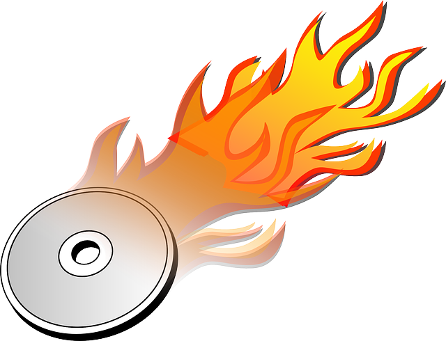 Flaming Disc Graphic PNG image