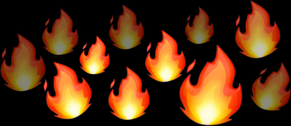 Flaming_ Emoji_ Pattern PNG image