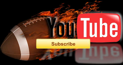 Flaming Football You Tube Subscribe PNG image
