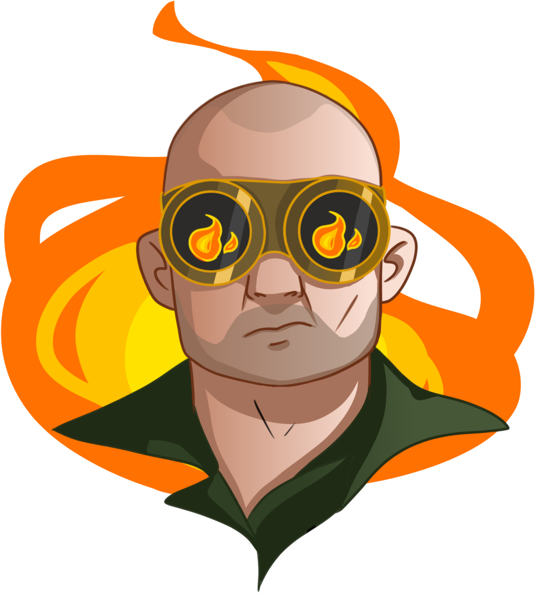 Flaming Gaze Character PNG image
