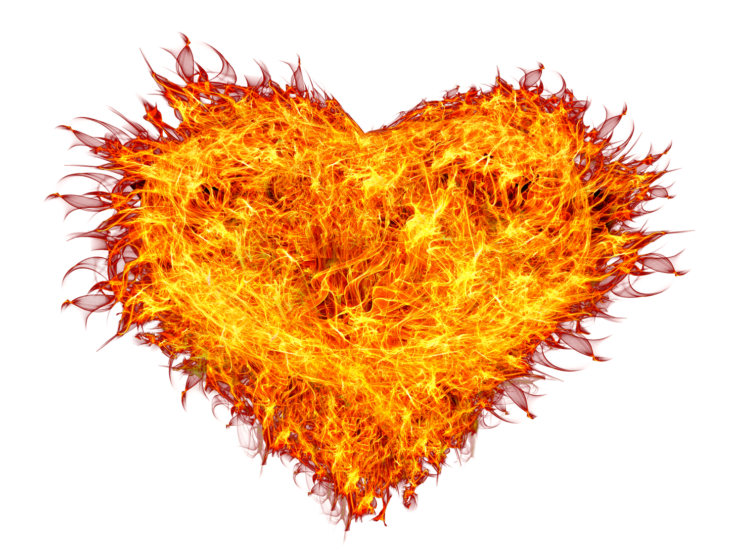 Flaming Heart Illustration PNG image