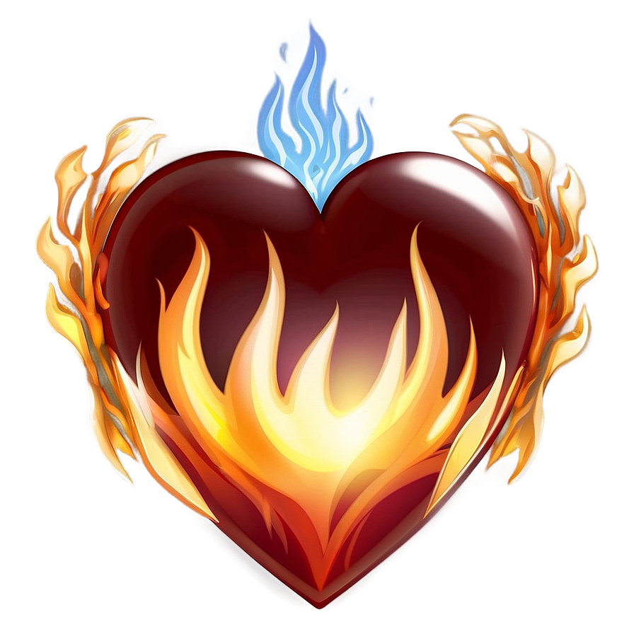 Flaming Heart Transparent Png 53 PNG image