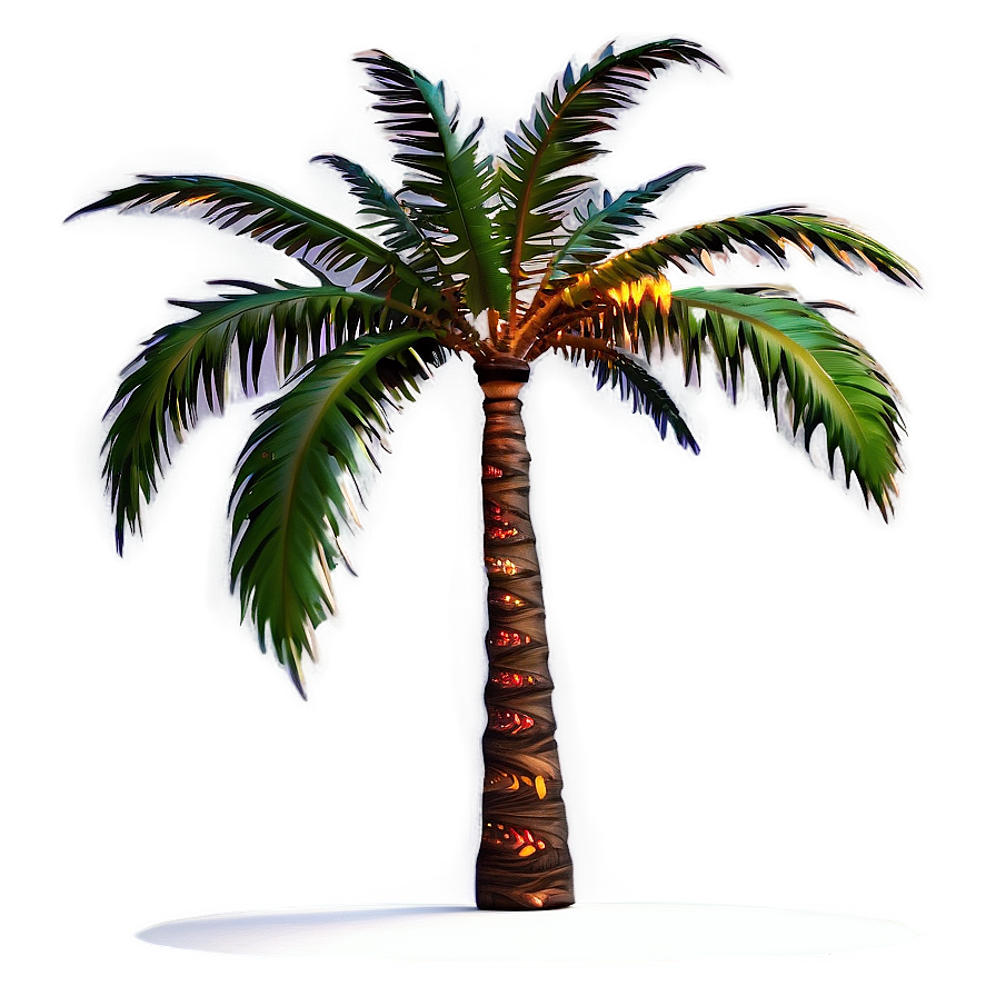 Flaming Palm Tree Png 04292024 PNG image