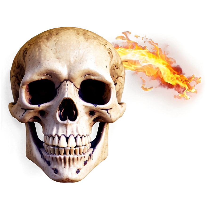 Flaming Skeleton Head Png 63 PNG image