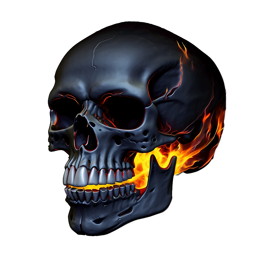 Flaming Skull Fantasy Png Sdo93 PNG image